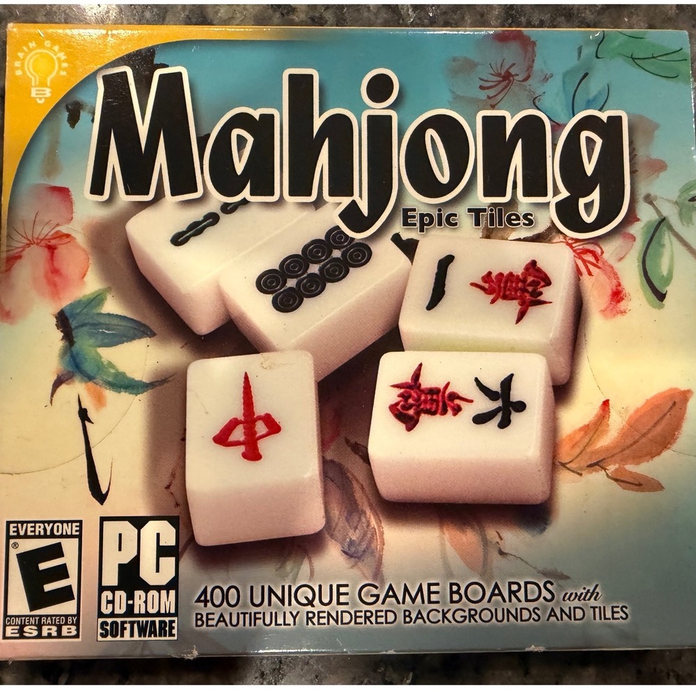 Mahjong Epic Tiles PC CD-ROM Game 400 Boards On Hand Software 2014 Windows XP-8